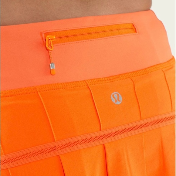 Y2K Lululemon Run Pace Setter Skirt Golf Tennis Pizzaz Orange Sz 6 Rare Retired - Picture 9 of 14